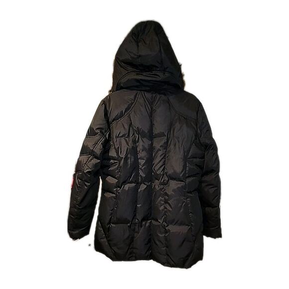 Marc New York Andrew Marc Jacket Women Large Down Puffer Faux Fur Collar Mob Wif - Picture 4 of 11